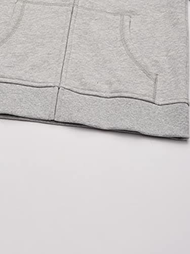 Nautica Girls' School Uniform Full-Zip Fleece Hoodie, pastel grey, Medium(8/10) - Image 3