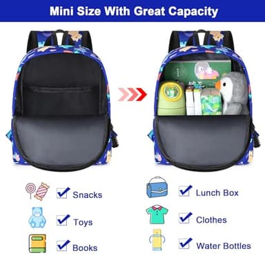 Accmor Toddler Backpack Leash, Cute Dinosaur Kids Backpack with Anti Lost Wrist Link, Mini Child Backpack Leash Walking Harness for Outdoor Travel, Adorable Backpack Tether for Baby Boys 1-3 - Image 3