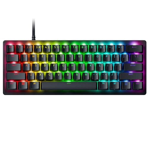 Razer Huntsman V3 Pro Mini 60% Esports Gaming Keyboard: Analog Optical Switches - Razer Snap Tap - Rapid Trigger - Adjustable Actuation - Dual-Purpose Mod Keys - Doubleshot PBT Keycaps - Black - Image 1