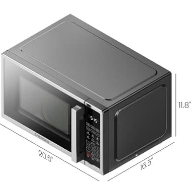 Chefman Countertop Microwave Oven 1.1 Cu. Ft. Digital Stainless Steel Microwave 1000 Watts with 6 Auto Menus, 10 Power Levels, Eco Mode, Memory, Mute Function, Child Safety Lock, Easy Clean - Image 6