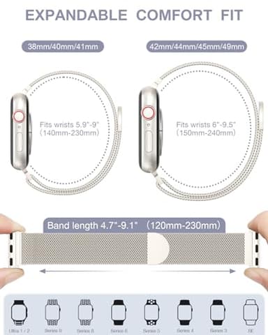 Original Stainless Steel Loop for Apple Watch Band 38mm 40mm 41mm 42mm 44mm 45mm 49mm, Magnetic Clasp Replacement Bands for iwatch Series Ultra SE 8 7 6 5 4 3 2 1, Women & Men Watch Strap for Apple - Image 5