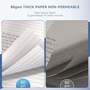 10 Pack of Legal Pad Writing Pads 5" x 8" Notepad 80gsm Recycled Paper Small Legal Pads 25 Lines Note Pads Perforated Legal Pads 30 Sheets Double-Sided Printing Legal Pads for School, College, Office - Image 3