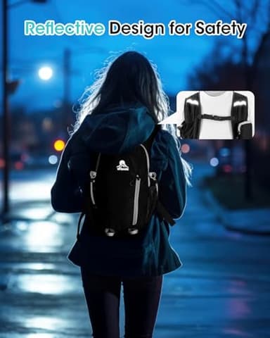 VPBAGE Small Hiking Backpack with Front Phone Holder, Packable Back pack with Chest and Waist Strap, Lightweight Daypack for Women Men - Image 8