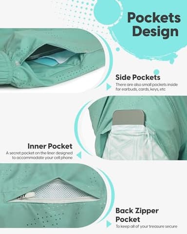 maamgic Mens Running Shorts with Compression Liner 5" Quick Dry Workout Gym Shorts Anti-Chafe 2 in 1 Athletic Shorts Jadefrost Small - Image 2