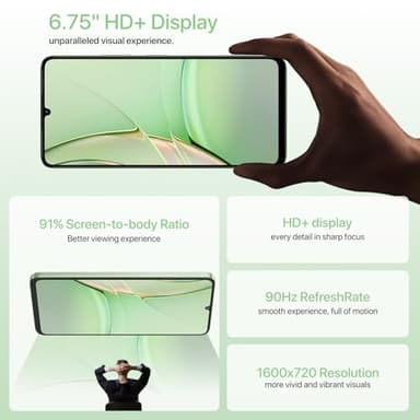 UMIDIGI G9T Unlocked Cell Phone, Dual 4G SIM, 4GB+128GB/1TB TF, Android 14 Smartphone, 6.75" HD+ 90Hz Display, 5000mAh Battery, 18W Fast Charging, 13MP Camera, GPS - Image 3