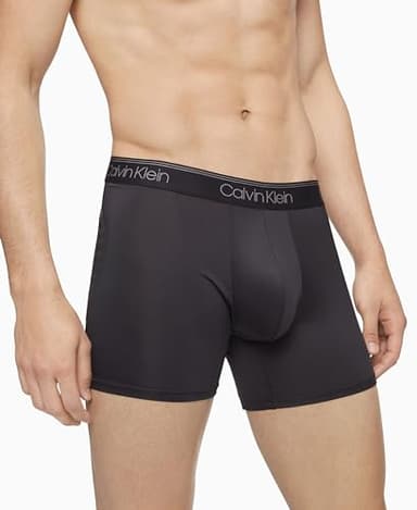Calvin Klein Men's Micro Stretch 3-Pack Boxer Brief, Black, RED, Convoy, S - Image 2
