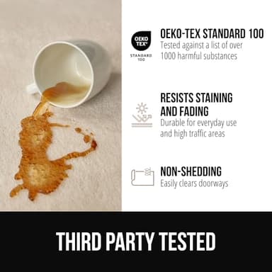 GORILLA GRIP Slip Resistant Soft Washable Stain Resistant Area Rug, 5x7, Plush Thick Carpet for Bedroom Living Room, No Shed Floor Rugs, Pet Friendly, Dorm Essentials, Kid Nursery Home Decor, Black - Image 4