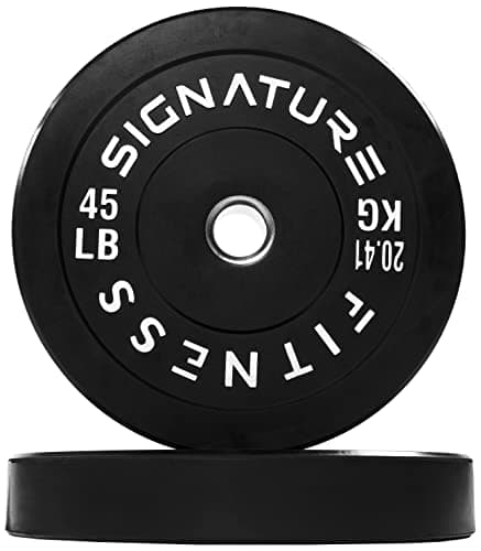 Fitvids 2" Olympic Bumper Plate Weight Plates with Steel Hub, 45LB, Pair - Image 1
