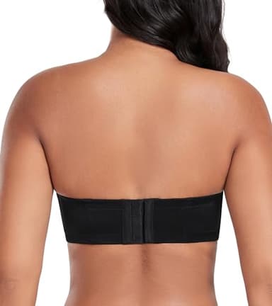 DotVol Women's Multiway Strapless Bra Full Figure Underwire Contour Beauty Back Plus Size Bra(38D, Black) - Image 2