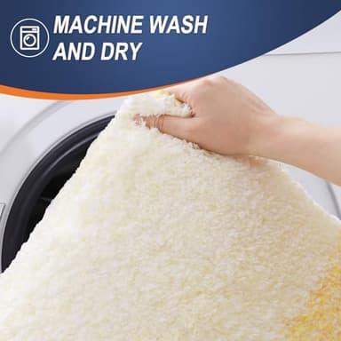 OLANLY Bathroom Runner Rugs 47x17, Extra Soft Absorbent Microfiber Bath Rugs, Rubber Backing, Quick Dry, Machine Washable Bath Mats for Bathroom Floor, Tub and Shower, Home Decor Accessories, Yellow - Image 5