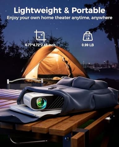 Mini Projector for iPhone, ELEPHAS 2025 Upgraded 1080P HD Projector, 8000L Portable Projector with Tripod, Movie Projector Compatible with Android/iOS/Windows/TV Stick/HDMI/USB - Image 7