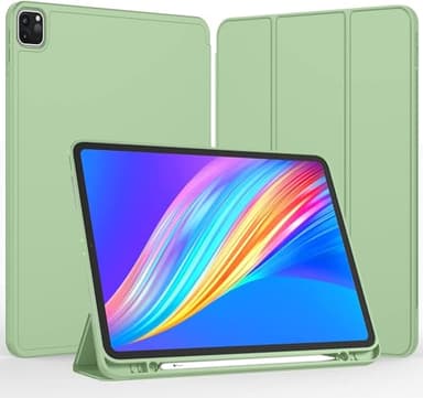 iMieet iPad Pro 13 Inch Case M4 (2024) with Pencil Holder, Trifold Stand Smart Case with Soft TPU Back, Auto Wake/Sleep (Matcha Green) - Image 8