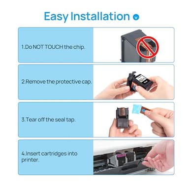 62XL Ink Cartridges Black and Color Compatible for HP Ink 62 XL 62XL Work for Envy 5540 5643 5542 5544 5545 5640 5642 5660 5665 7640 7645 8000 Officejet 5740 5741 5742 5743 5744 5745 Printer (2 Pack) - Image 8