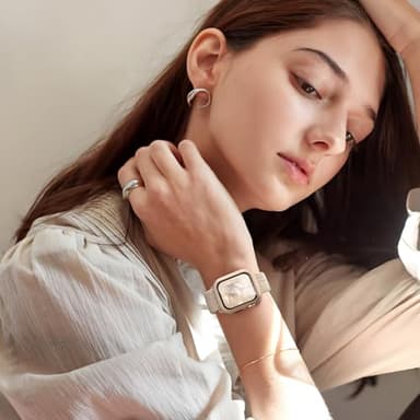 Braided Stretchy Band Compatible for Apple Watch Band and Case 40mm 41mm 42mm 44mm 45mm 46mm, Nylon Elastic Solo Loop and Protective Cover with Screen Protector for iWatch Series 11 10 9 8 7 SE 6 5 4 - Image 6