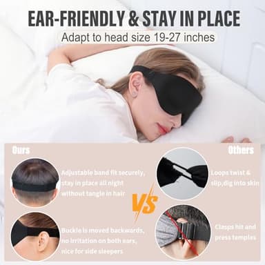 YIVIEW Sleep Mask for Side Sleeper, Complete Light Blocking 3D Sleeping Eye Mask, Soft Breathable Eye Cover for Women Men, Relaxing Zero Pressure Night Blindfold - Image 6