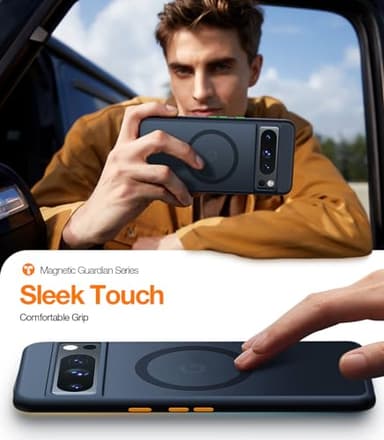 TORRAS Magnetic Guardian for Google Pixel 8 Pro Case with Magsafe [Military Grade Drop Tested] Protective Translucent Case for Pixel 8 Pro Phone Case Slim, Black - Image 6