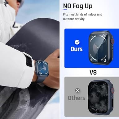 Goton Waterproof Case Compatible for Apple Watch Screen Protector Series 6/5/4, SE 3/2/1 44mm, Hard Bumper with Tempered Glass for iWatch Cover 44 mm - Image 4