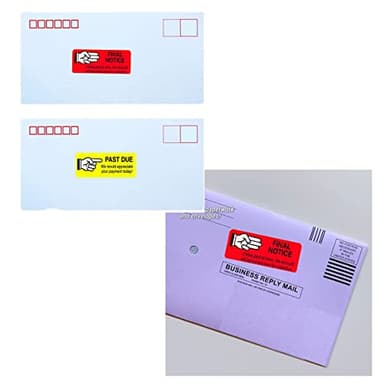YOUOK 1x2.25INCH Receivable Collections Stickers for Billing, Collections, Final Notices & Accounting - Image 3