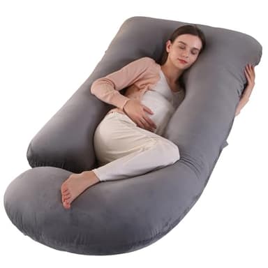 Victostar Pregnancy Pillow,57 inches U Shaped Maternity Pillow with Removable Cover Full Body Pillow Support for Back, HIPS, Legs, Belly - Image 1