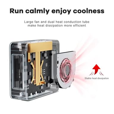 Beelink SER5 Mini Pc,AMD Ryzen 5 5500U (6 C / 12T,up to 4.0 GHz),Mini Computer with 16 GB DDR4 / 500 GB NVMe SSD,Support Triple Screen Display, WiFi 6, BT 5.2,Type-C, 2.5G LAN,Win 11 Pro - Image 5