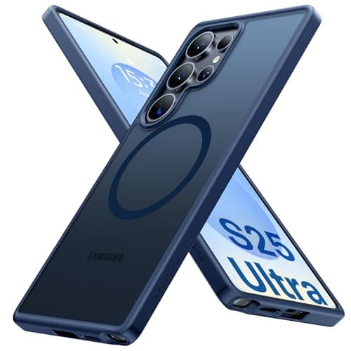 TORRAS for Samsung Galaxy S25 Ultra Case, Fit for MagSafe, 4X Military Grade Protection, Translucent Slim Magnetic Shockproof TPU/PC Case for Samsung S25 Ultra Case, Navy Blue - Image 1