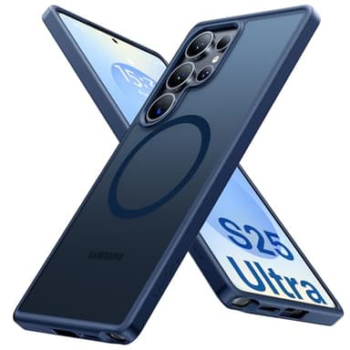 TORRAS for Samsung Galaxy S25 Ultra Case, Fit for MagSafe, 4X Military Grade Protection, Translucent Slim Magnetic Shockproof TPU/PC Case for Samsung S25 Ultra Case, Navy Blue - Image 1