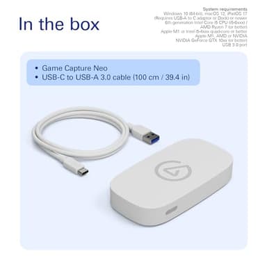 Elgato Game Capture Neo – USB Portable Capture Card 4K60 HDR Passthrough, 1080p60 Video Recording – For PS5/Xbox/Switch/iPhone – In OBS, Quicktime and more - Plug & Play/Works on Laptop, PC, Mac, iPad - Image 8