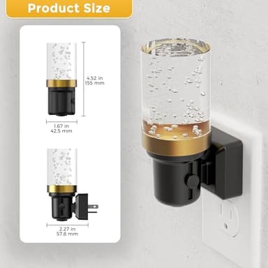 L LOHAS LED Night Light, Dimmable Night Lights Plug into Wall, Automatic Night Lights Plug in with Auto Light Sensor, Adjustable Brightness 3000K LED Night Light, for Bedroom Hallway Home Decor - Image 3