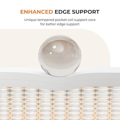 Sweetnight 12 Inch King Size Mattress for Motion Isolation & Body Support, King Mattresses with Comfort Foam & Inddividual Pockect Springs, Plush Mattress in a Box, CertiPUR-US Certified - Image 4