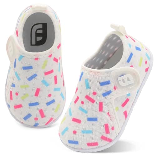 Baby Boys Girls Water Shoes Toddler Sports Sandals Barefoot Kids Aqua Sneakers Beach Swim Pool River Shoe Color Stripe 12-18 Months Infant - Image 1