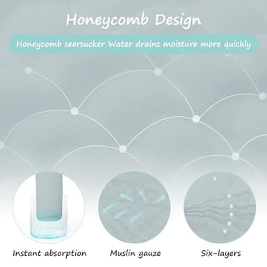 HIPHOP PANDA 10 Pack 6-Layers Muslin Burp Cloths Large - Durable 100% Cotton - Baby Essentials Extra Absorbent and Soft Boys & Girls Rags for Newborn Registry (Slate, 20" X10") - Image 3