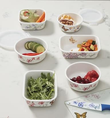 Lenox 824646 Butterfly Meadow Serve & Store Container, Small Container 6.25"D x 2.75"H - Image 9
