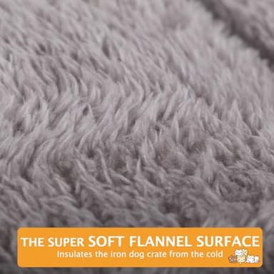 Vetasac Reversible Dog Bed Mat with Plush and Corn Velvet,Soft Warm Pet Cushion, Dual Purpose Washable Sleeping Mattress Bed for Small Medium Large Dog and Cat XB004 (42"x28", Light Grey) - Image 4