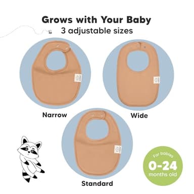 8-Pack Organic Baby Bibs for Boys, Girls - Soft Cotton Drooling and Teething Bibs for Baby Girl & Boy, Extra Absorbent, Easy to Clean & Put On for Toddler, Newborn, Infant 0-24 Months (Mauve) - Image 4