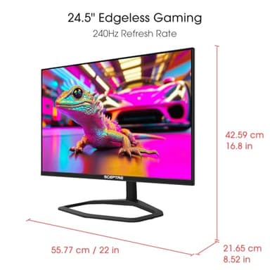 Sceptre New 24.5-inch Gaming Monitor up to 240Hz DP x2 HDMI x2 Build-in Speakers 2025 - Image 3