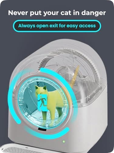 ABRCT Self-Cleaning Litter Box Automatic Electronic Hands-Free Smart Robot self Cleaning Litter Box - Large 60L Capacity, Safe Anti-Pinch,with Deodorizer and Liner,for Multiple Cats (Grey Pro) - Image 6