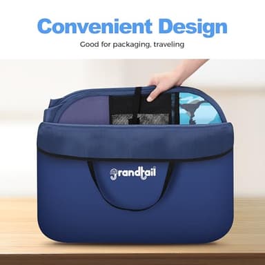 Grandtail Extra Large Dog Playpen, Portable Pet Play Pen for Cat, Puppies, Foldable Large-Capacity Pet Playpen for Indoor/Outdoor Dog House (Blue, 55" x 30", 8 Panels) - Image 5