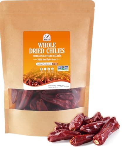 52USA Dried Chilli Peppers, Whole Dried Chilies 4 Oz, Mild Spicy Dried Chiles, Red Chili Pepper, Premium Szechuan Red Dried Chilis, Whole Chili Peppers, Dried Chili Great for Mexican Recipes, Mild Hot - Image 1
