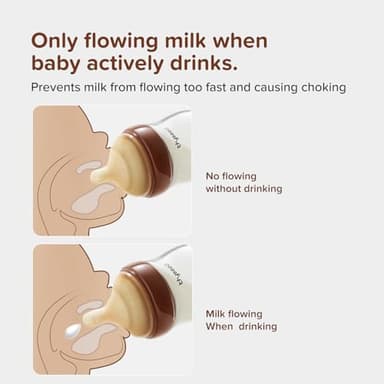 Thyseed Glass Natural Anti-Colic Baby Bottles | Newborn Breast Like Nursing Bottle for Breastfed Babies with Nipple(0-1 Months),5oz,1pack - Image 3