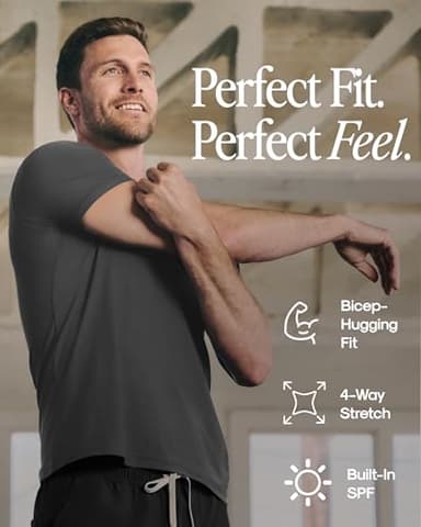 True Classic Workout Shirts for Men – Mens Shirts & Muscle Shirt for Men, Gym Shirt, Mens Tank Top and Athletic Base Layer, Quick-Dry Workout Tee, Pack of 6, Black, XL - Image 9