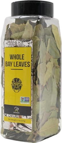 Soeos Bay Leaves Whole, 2 oz(57g), Non-GMO Verified, Dried Leaf, Freshly Packed to Keep Fresh, Laurel Herbs for Cooking, Dried Bay Leaves, Fresh, Green - Image 1