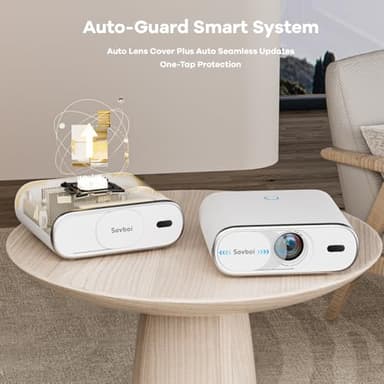Projector Compatible with Google TV|1800 ANSI|Auto Lens Cap&4D Keystone|Auto Focus|Voice Control Portable Outdoor Projector 4K with WiFi and Bluetooth, Sovboi Smart Proyector for Netflix Home Theater - Image 7
