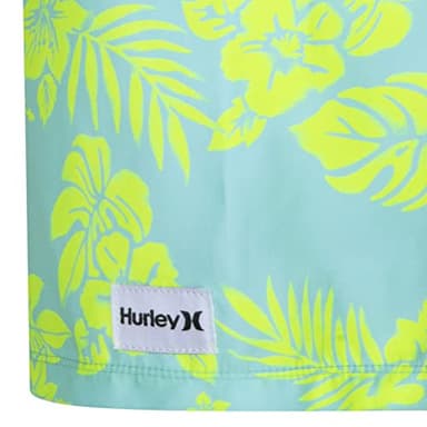 Hurley Boys' Printed Pull On Swim Trunks, Green Glow, 2T - Image 3