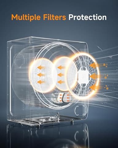 Gleedelish 10 LBS Portable Dryer, 1.5 Cu.Ft. Portable Clothes Dryer with Knob Control, Stainless Steel Drum, Exhaust Pipe, 850W Drying Machine for Apartment, Dorm, Home, White - Image 4