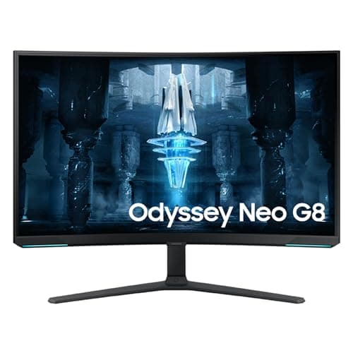 Samsung 32" Odyssey Neo G8 (G85NB) 4K UHD 240Hz 1ms G-Sync 1000R Curved Gaming Monitor, Quantum HDR2000, AMD FreeSync Premium Pro, Matte Display, DisplayPort, Black & White, LS32BG852NNXGO - Image 1