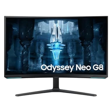 Samsung 32" Odyssey Neo G8 (G85NB) 4K UHD 240Hz 1ms G-Sync 1000R Curved Gaming Monitor, Quantum HDR2000, AMD FreeSync Premium Pro, Matte Display, DisplayPort, Black & White, LS32BG852NNXGO - Image 1