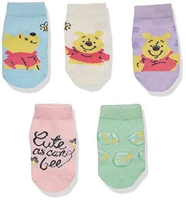 WINNIE THE POOH baby boys Winnie the Pooh 5 Pack Shorty Socks, Assorted Pastel, 12-24 Months US - Image 2