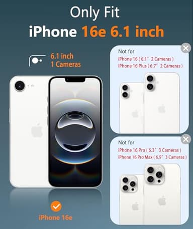 FNTCASE for iPhone 16e Phone Case: for iPhone 16E Case 2025 Magnetic Matte Textured Silicone Shockproof Military Grade Drop Protection Cell Phone Cover | Slim Rugged Anti-Slip Protective Bumper - Image 2