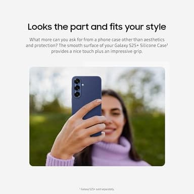 Samsung Galaxy S25+ Silicone Phone Case, Protective Cover, Color Variety, Smooth Grip, Durable Design, Snug Fit, US Version, EF-PS936CNEGUS, Blue - Image 4