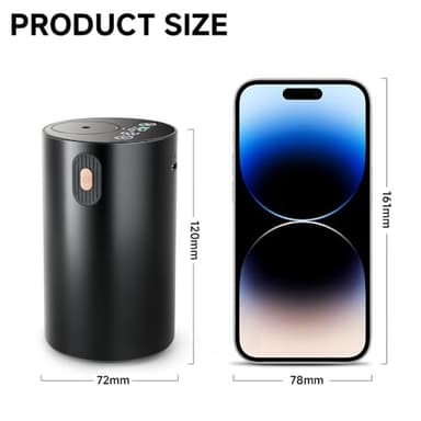 JUANANIUG Waterless Essential Oil Diffuser Rechargable: Portable Aromatherapy Diffuser for Car and Home - 4 Concentration Adjustments and Timers - Gift for Valentine’s Day (Black) - Image 6